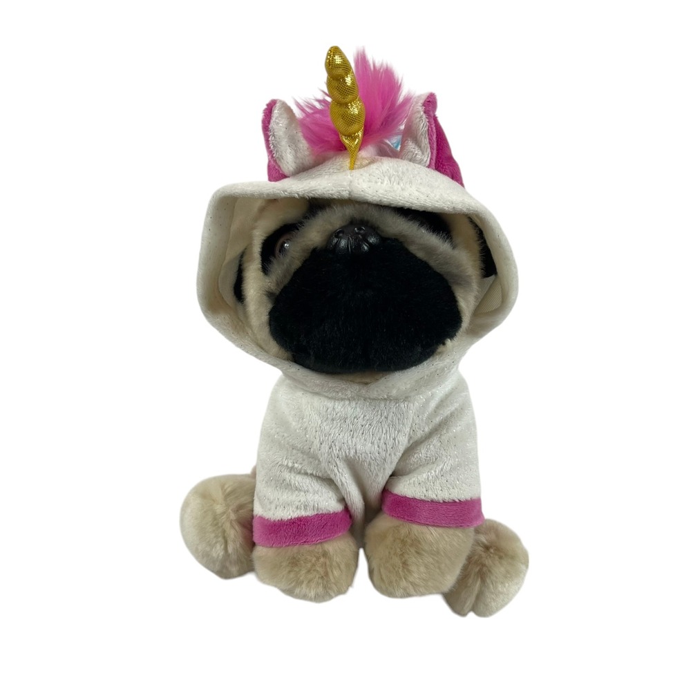 Gund Doug The Pug Unicorn Puppy Dog Plush Stuffed Toy Lovey 11"